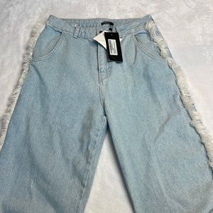 Nasty Gal Frayed Side Pants
